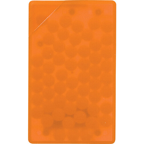 Pfefferminzspender , gefrostet orange, PP, 7,90cm x 0,60cm x 4,80cm (Länge x Höhe x Breite), Bild 1