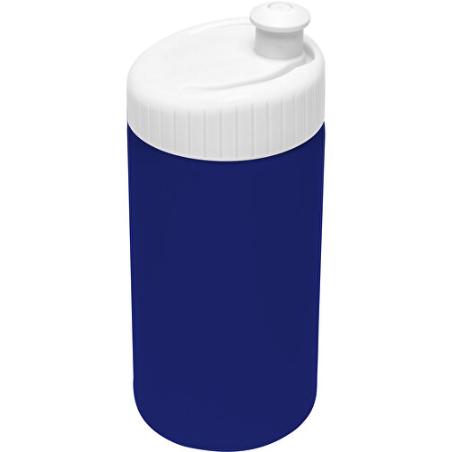 Sportflasche Design 500ml , weiss / dunkelblau, LDPE & PP, 17,80cm (Höhe), Bild 2