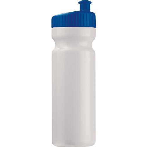 Sportflasche Design 750ml , weiß / dunkelblau, LDPE & PP, 24,80cm (Höhe), Bild 1