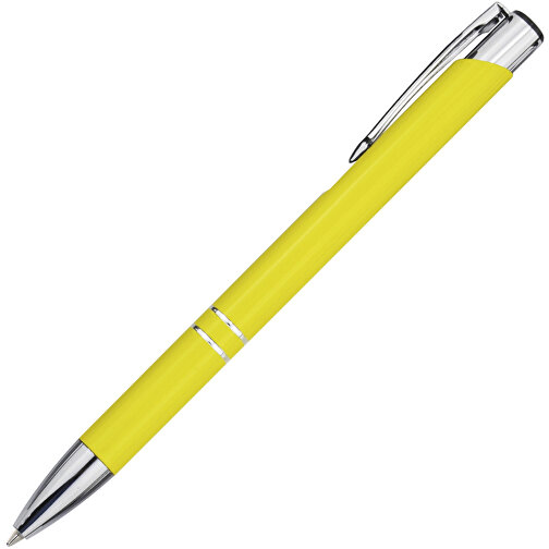 Moneta Kugelschreiber Aus Recyceltem Aluminium , gelb, Recycled Aluminium, ABS Kunststoff, Eisen, 13,60cm (Länge), Bild 3