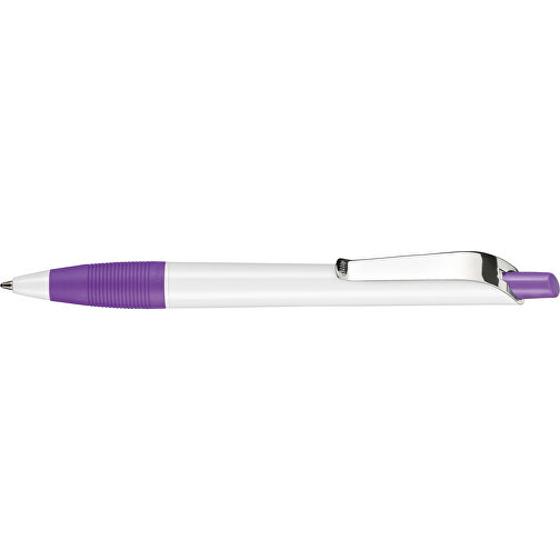 Kugelschreiber Bond Shiny , Ritter-Pen, weiß/violett, ABS u. Metall, 14,30cm (Länge), Bild 3