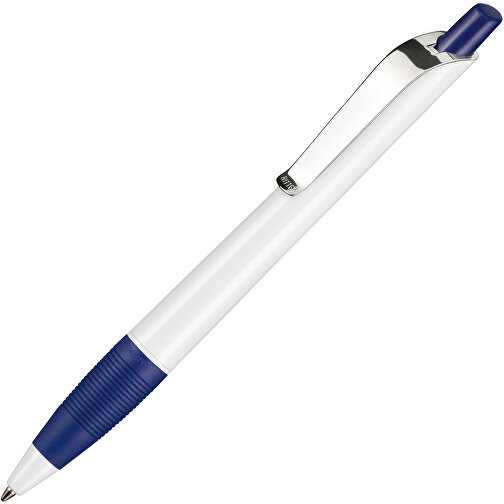 Kugelschreiber Bond Shiny , Ritter-Pen, weiss/nachtblau, ABS u. Metall, 14,30cm (Länge), Bild 2