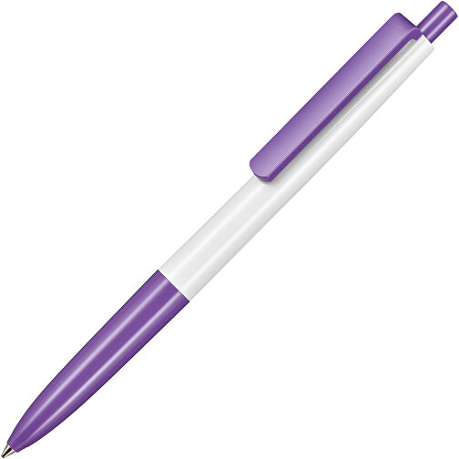 Kugelschreiber New Basic , Ritter-Pen, weiß/violett, ABS-Kunststoff, 13,40cm (Länge), Bild 2