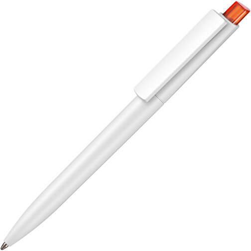 Kugelschreiber Crest ST , Ritter-Pen, weiß/clementine-orange-TR/FR, ABS-Kunststoff, 14,90cm (Länge), Bild 2
