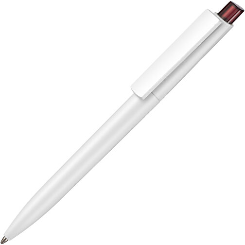 Kugelschreiber Crest ST , Ritter-Pen, weiß/rubinrot-TR/FR, ABS-Kunststoff, 14,90cm (Länge), Bild 2