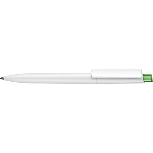 Kugelschreiber Crest ST , Ritter-Pen, weiß/gras-grün-TR., ABS-Kunststoff, 14,90cm (Länge), Bild 3