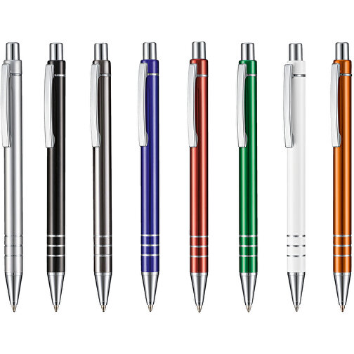 Kugelschreiber GLANCE , Ritter-Pen, weiss, Metall, 13,30cm (Länge), Bild 4