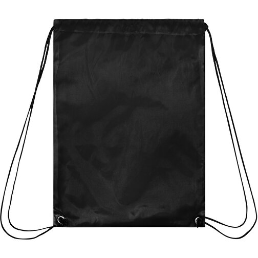 Turnbeutel/ Rucksack TOWN , schwarz, 210D Polyester, 30,00cm x 42,00cm (Länge x Breite), Bild 2