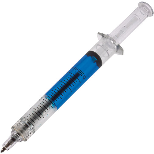 Transparenter Kugelschreiber INJECTION , blau, Kunststoff, 12,50cm (Länge), Bild 2
