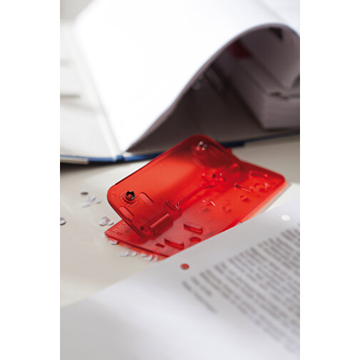 Mini-Locher PAGE , rot, Kunststoff, 13,00cm x 6,70cm (Länge x Breite), Bild 2