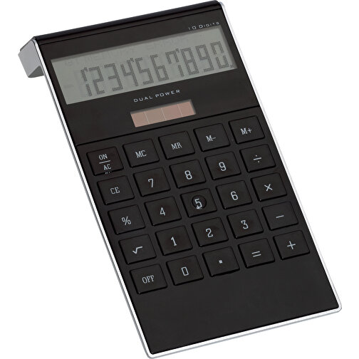 Taschenrechner DOTTY MATRIX , schwarz, Kunststoff, 18,30cm x 3,00cm x 10,60cm (Länge x Höhe x Breite), Bild 1