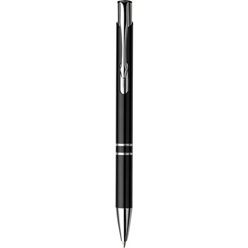 Kugelschreiber Aus Aluminium Albacete , schwarz, ABS, Aluminium, Plastik, Stahl, , Bild 1