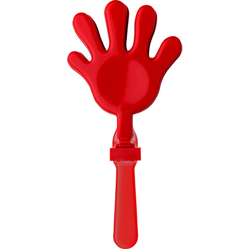 Klapperhand Aus Kunststoff Boris , rot, Plastik, PP, 18,50cm x 1,80cm x 8,50cm (Länge x Höhe x Breite), Bild 1