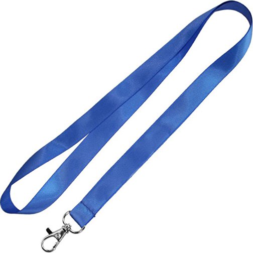 Schlüsselband Basic , Promo Effects, blau, Satin, 92,00cm x 1,30cm (Länge x Breite), Bild 1
