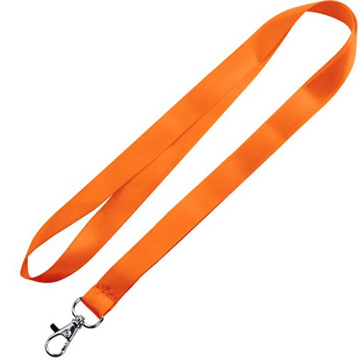 Schlüsselband Basic , Promo Effects, orange, Satin, 92,00cm x 1,60cm (Länge x Breite), Bild 1