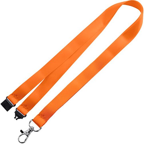 Schlüsselband Basic , Promo Effects, orange, Satin, 92,00cm x 1,30cm (Länge x Breite), Bild 1