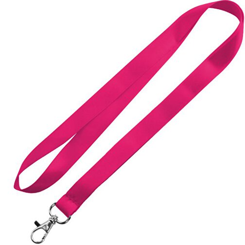 Schlüsselband Basic , Promo Effects, pink, Satin, 92,00cm x 1,30cm (Länge x Breite), Bild 1