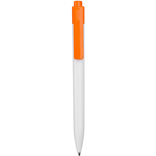 Kugelschreiber Summer , Promo Effects, weiss/orange, Kunststoff, 13,50cm (Länge), Bild 2