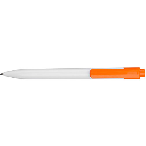 Kugelschreiber Summer , Promo Effects, weiß/orange, Kunststoff, 13,50cm (Länge), Bild 4