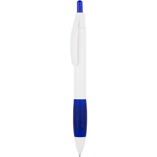 Kugelschreiber Kandi , Promo Effects, weiß / blau, Kunststoff, 14,10cm (Länge), Bild 1