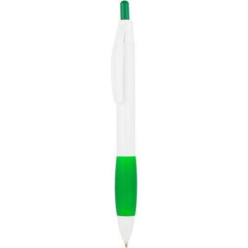Kugelschreiber Kandi , Promo Effects, weiß / grün, Kunststoff, 14,10cm (Länge), Bild 1