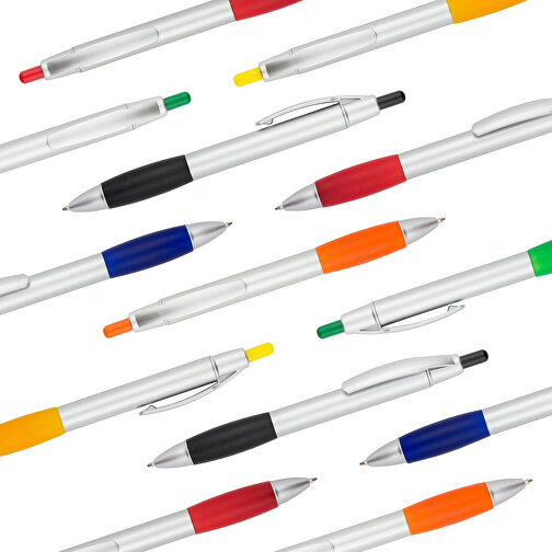 Kugelschreiber Kandi , Promo Effects, silber / grün, Kunststoff, 14,10cm (Länge), Bild 6
