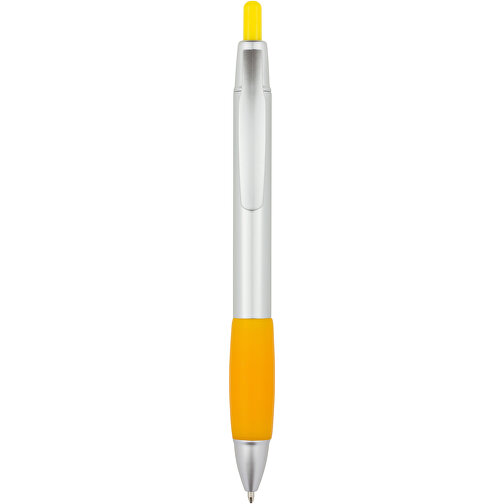 Kugelschreiber Kandi , Promo Effects, silber / gelb, Kunststoff, 14,10cm (Länge), Bild 2