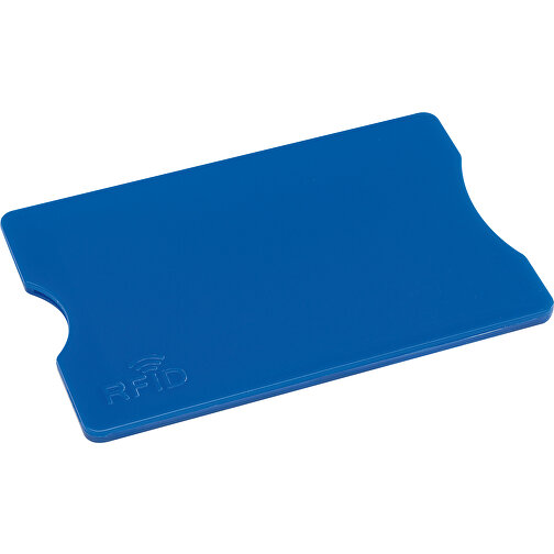 Kreditkartenhülle PROTECTOR , blau, Kunststoff, 9,00cm x 0,40cm x 6,00cm (Länge x Höhe x Breite), Bild 1