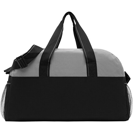 Sporttasche FITNESS , grau, schwarz, 300D Polyester, 45,00cm x 26,00cm x 19,00cm (Länge x Höhe x Breite), Bild 3