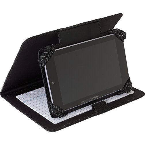 Mini-Tablet-Portfolio HILL DALE TAB Im DIN-A5-Format , schwarz, PU / PVC, 24,90cm x 1,40cm x 19,20cm (Länge x Höhe x Breite), Bild 3