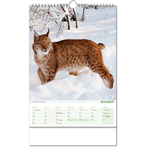Calendrier 'Vue sur le royaume des animaux' au format 24 x 38,5 cm, avec reliure Wire-O, Image 13