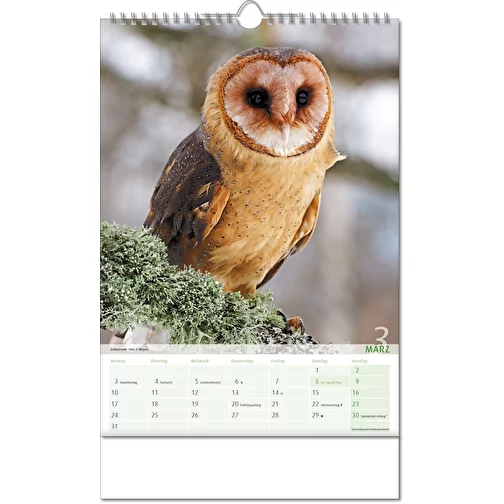 Calendrier 'Vue sur le royaume des animaux' au format 24 x 38,5 cm, avec reliure Wire-O, Image 4