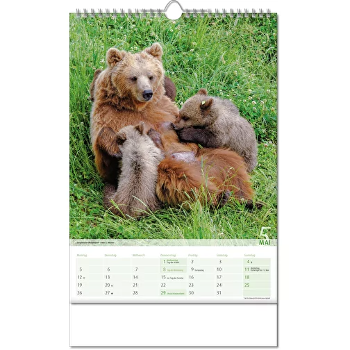 Calendrier 'Vue sur le royaume des animaux' au format 24 x 38,5 cm, avec reliure Wire-O, Image 6