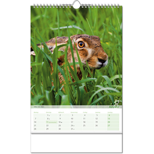 Calendario 'Vista sul regno animale' nel formato 24 x 38,5 cm, con rilegatura Wire-O, Immagine 9