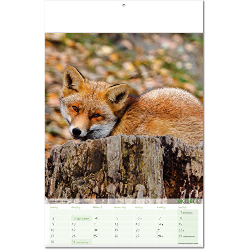 Calendario 'Vista al reino animal' en formato 24 x 37,5 cm, con tapa plegada, Imagen 11