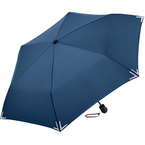 Taschenschirm Safebrella® LED-Lampe , Fare, marine, 100% Polyester-Pongee, , Bild 1