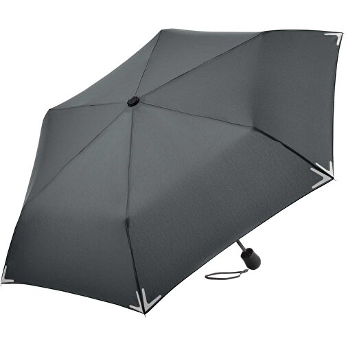 Taschenschirm Safebrella® LED-Lampe , Fare, grau, 100% Polyester-Pongee, , Bild 1
