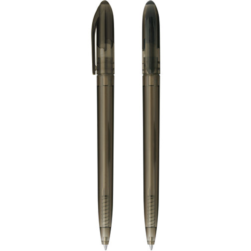 Kappen-Drehkugelschreiber 'Cordelia' , schwarz-transparent, ABS, 13,40cm (Länge), Bild 1