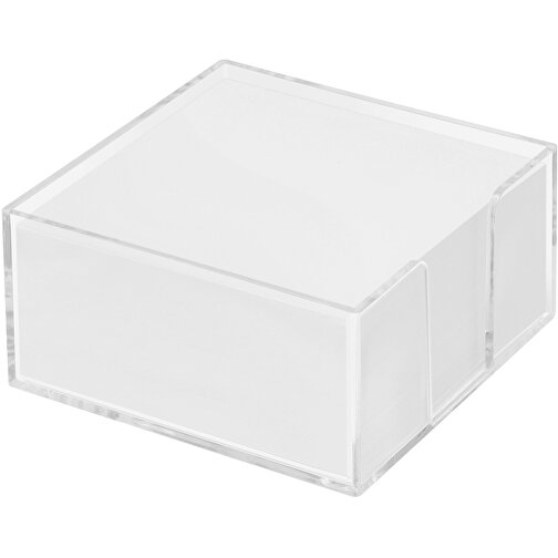Zettelbox 'Lambda' , glasklar, PS+PAP, 10,50cm x 5,00cm x 10,50cm (Länge x Höhe x Breite), Bild 2