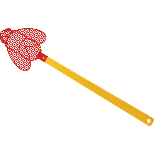 Fliegenklatsche 'Brummi' , gelb, rot, PE+PS, 41,20cm x 0,50cm x 10,20cm (Länge x Höhe x Breite), Bild 1