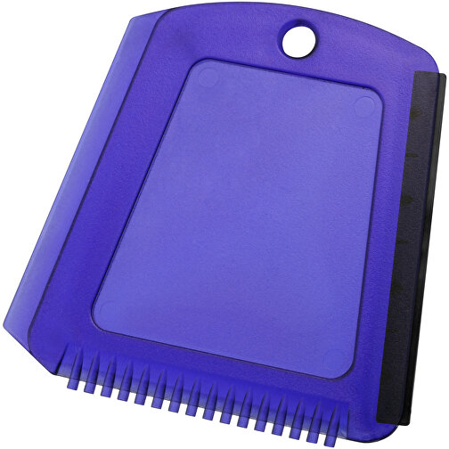 Eiskratzer 'Alpha' , blau-transparent, PS+TPE, 12,00cm x 0,40cm x 12,00cm (Länge x Höhe x Breite), Bild 1