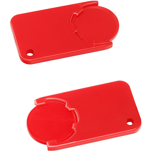 Chiphalter Mit 1€-Chip 'Beta' , rot, rot, ABS, 5,20cm x 0,30cm x 2,90cm (Länge x Höhe x Breite), Bild 1