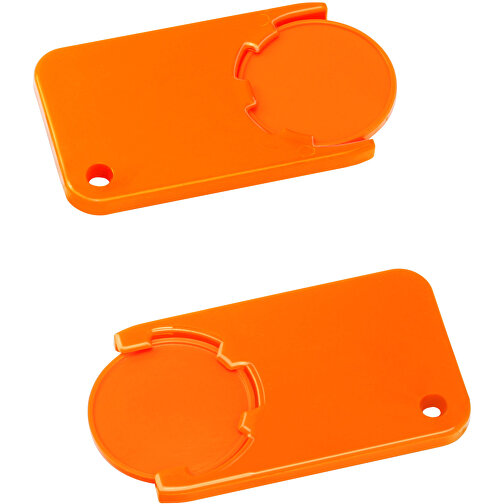 Chiphalter Mit 1€-Chip 'Beta' , orange, orange, ABS, 5,20cm x 0,30cm x 2,90cm (Länge x Höhe x Breite), Bild 1