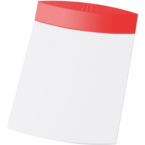 Klemmbrett DIN A4 'Gamma' , weiß, rot, PS, 37,50cm x 2,60cm x 23,40cm (Länge x Höhe x Breite), Bild 1