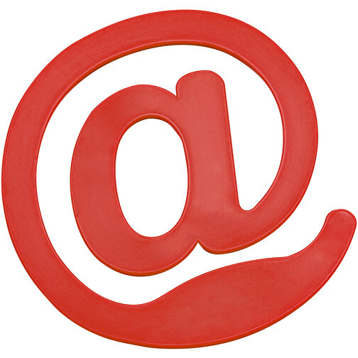 Zettelklammer '@-Zeichen' , rot, PS, 0,30cm (Höhe), Bild 1