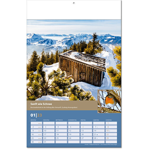 Calendario 'Landlaune' nel formato 24 x 37,5 cm, con pagine piegate, Immagine 2