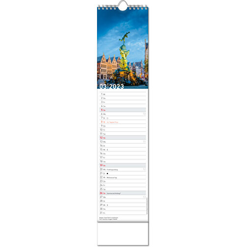 Calendario 'Destinazioni' in formato 11 x 51 cm, con rilegatura Wire-O, Immagine 4