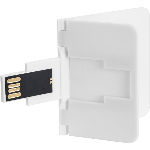 USB Stick CARD Snap 2.0 1GB , Promo Effects MB , weiß MB , 1 GB , Kunststoff MB , 3 - 10 MB/s MB , 8,85cm x 0,25cm x 5,55cm (Länge x Höhe x Breite), Bild 3