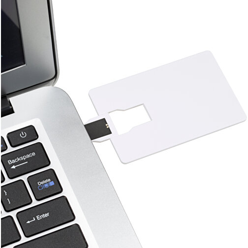 USB Stick CARD Click 2.0 2GB , Promo Effects MB , weiß MB , 2 GB , Kunststoff MB , 3 - 10 MB/s MB , 8,60cm x 0,15cm x 5,40cm (Länge x Höhe x Breite), Bild 4