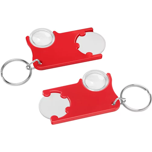 Porte-clés jeton1 € avec loupe, Image 1